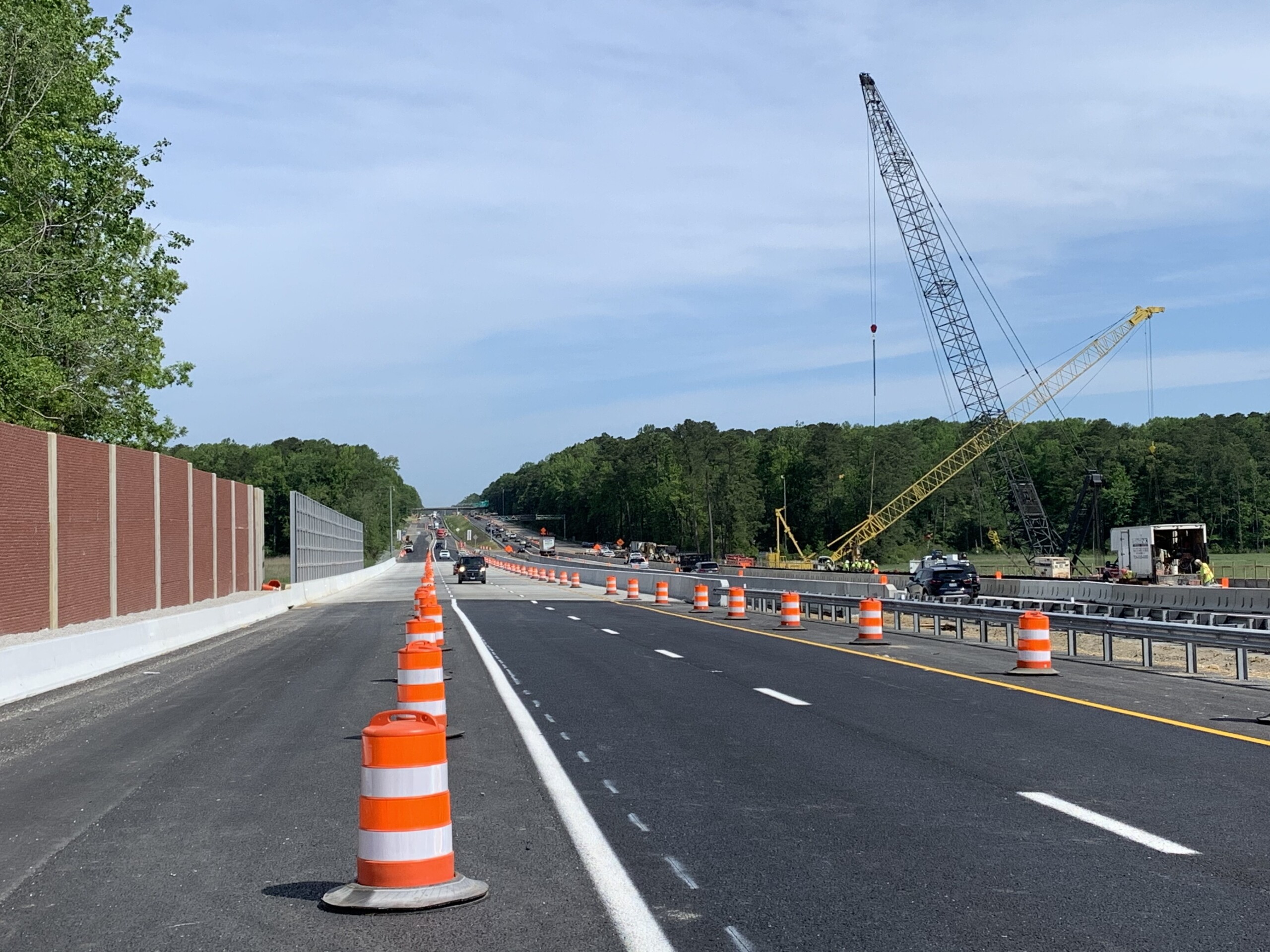 Transparent Ready-Fit Panels on Queen's Creek bridge in York County, Virginia.