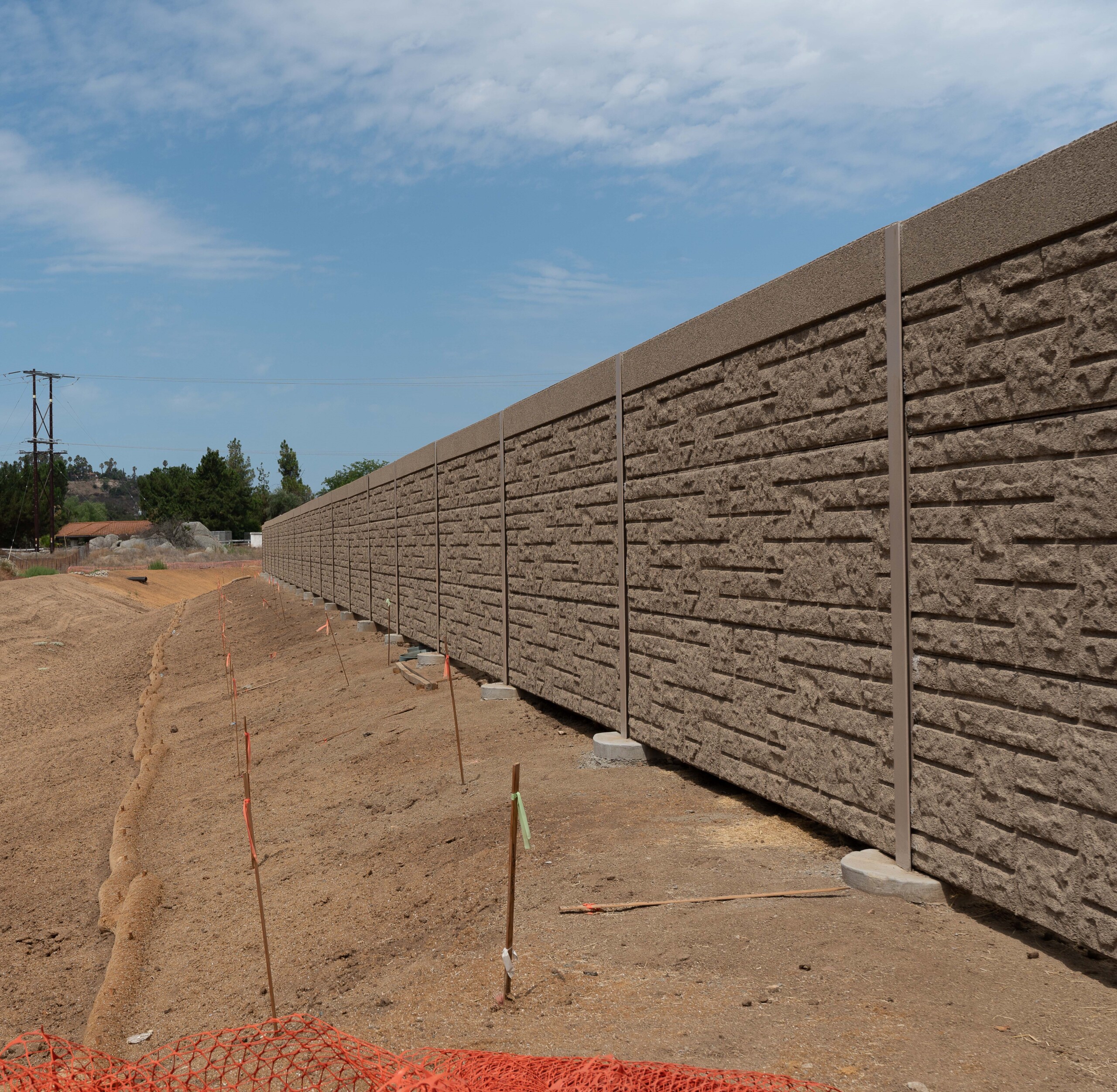 Perimeter Wall at Energy Storage Substation (Project Highlight) Noise-absorptive, fire-rated perimeter wall installed around an energy storage substation in California.